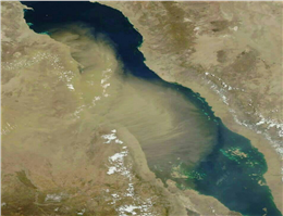 مناطق ساحلی خوزستان در هاله ای از خاک فرو رفت 