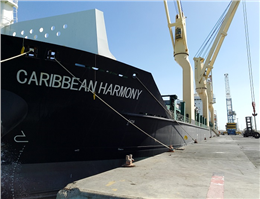 کشتی کاربین هارمونی شرکت حمل فله کشتیرانی در بندر چابهار پهلو گرفت 