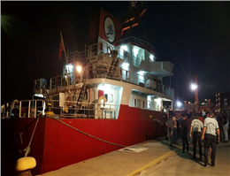 درگیری گارد ساحلی یونان با کشتی ترکیه