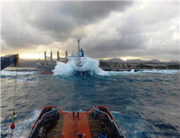 A BUlk Carrier Sinks in Mautitius Island