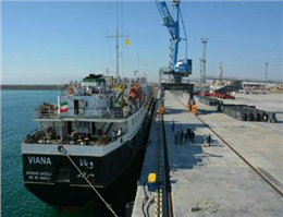 Iranian Ship Docked at Aktau New Port