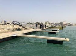 اسکله شناور ویژه قایق‌های تفریحی در بوشهر نصب شد