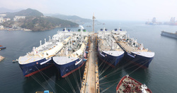 کره جنوبی کشتی یخ شکن حامل گاز  LNG می سازد
