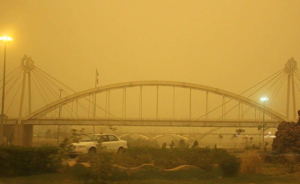 مناطق ساحلی خوزستان زیر سایه خشن گرد وخاک