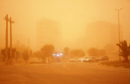 آسمان غبارآلود مناطق ساحلی خوزستان