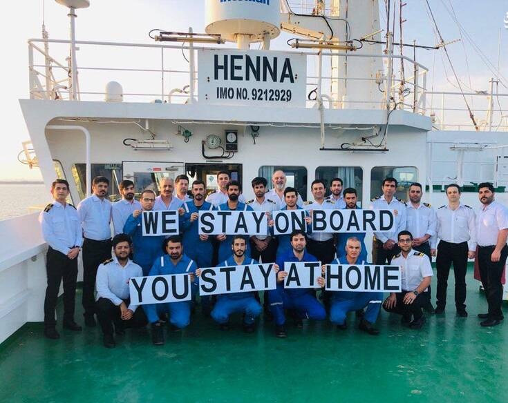 پیام دریانوردان ایرانی به شهروندان( + عکس)