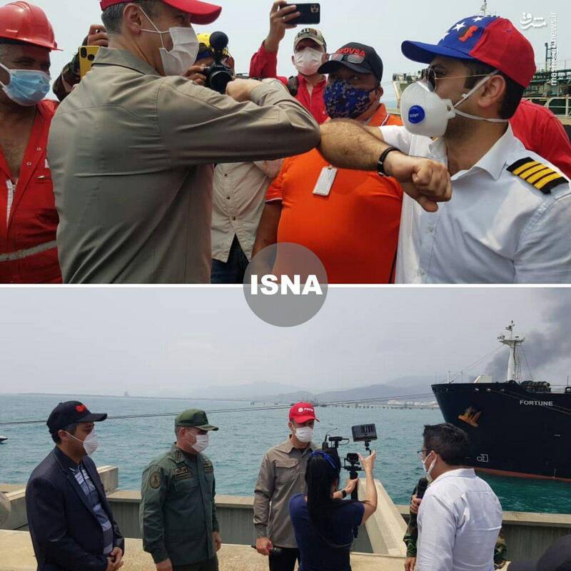خوش‌آمدگویی معاون رئیس جمهور ونزوئلا به کاپیتان نفتکش ایرانی(+عکس)