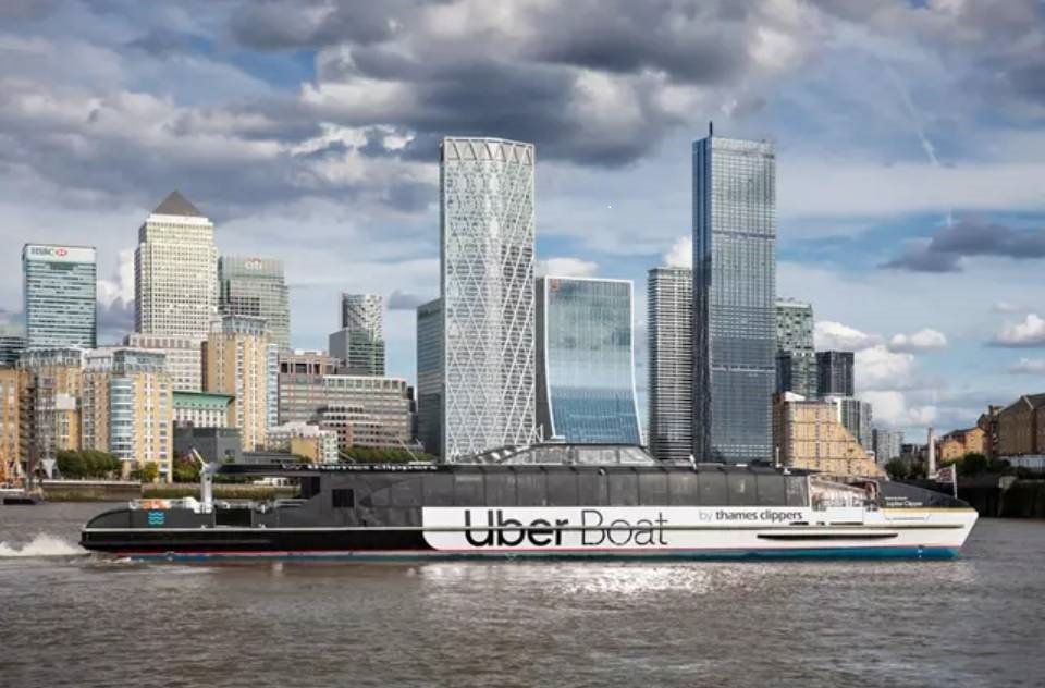 شروع فعالیت تاکسی‌های دریایی اینتر‌نتی اوبر در رودخانه تایمز لندن