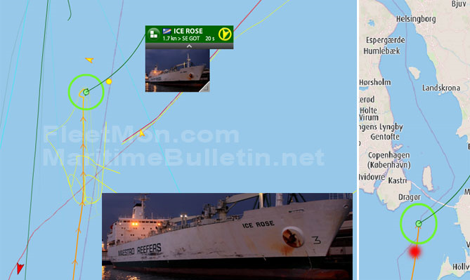 برخورد یک کشتی با ناوچه روسی در تنگه میان دانمارک و سوئد