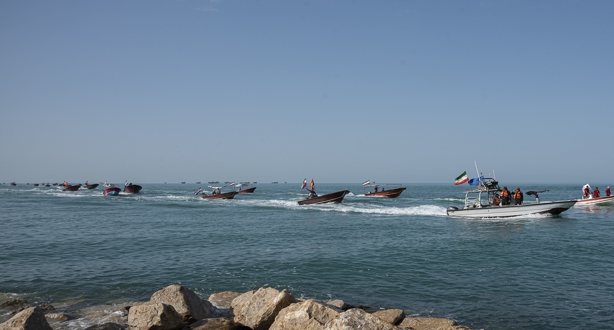 رزمایش دریایی مرزبانی در آب‌های خلیج فارس بوشهر برگزار شد
