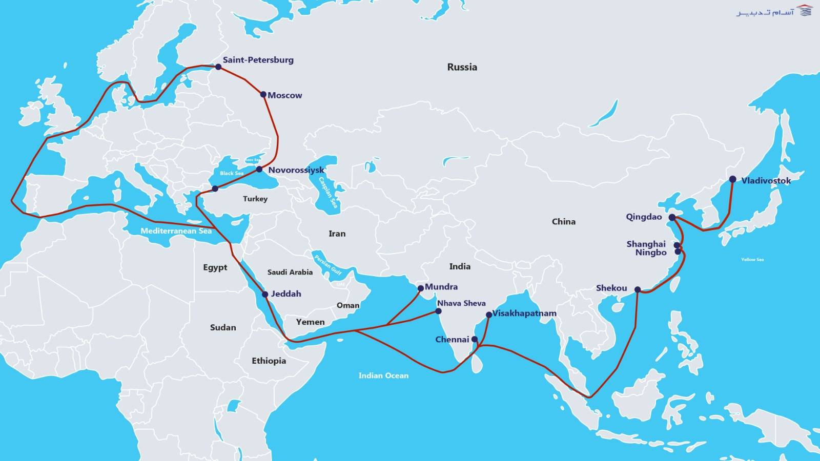پیش‌بینی افزایش ۱۷ درصدی حمل‌و‌نقل کانتینری به صورت مستقیم از طریق دریا بین روسیه و هند در سال ۲۰۲۳