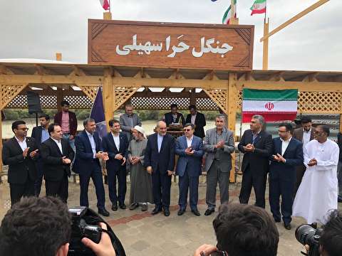 افتتاح اسکله تفریحی جنگل های حرای روستای سهیلی قشم