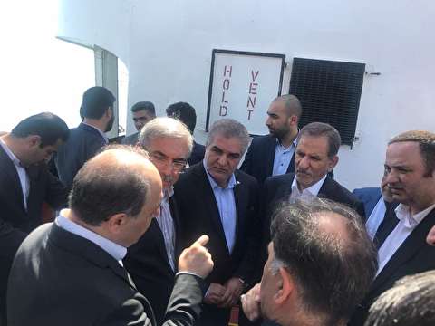 گزارش تصویری بازدید معاون اول رئیس جمهور از کشتی کشتیرانی دریای خزر