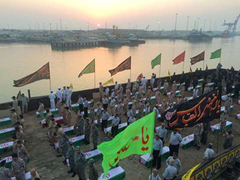 بازگشت پیکر ۱۶۷ شهید دوران دفاع مقدس از طریق آبراه اروند