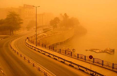 مناطق ساحلی خوزستان در تیررس تودۀ گرد و خاک