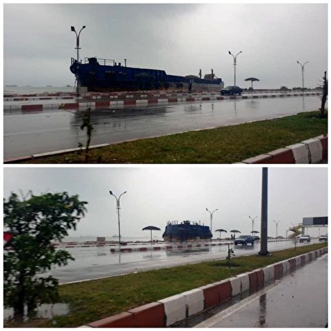 ورود کشتی به شهر بندرعباس (+عکس)