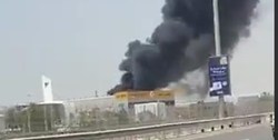 وقوع آتش‌سوزی بزرگ در بندر «جبل علی» در دبی