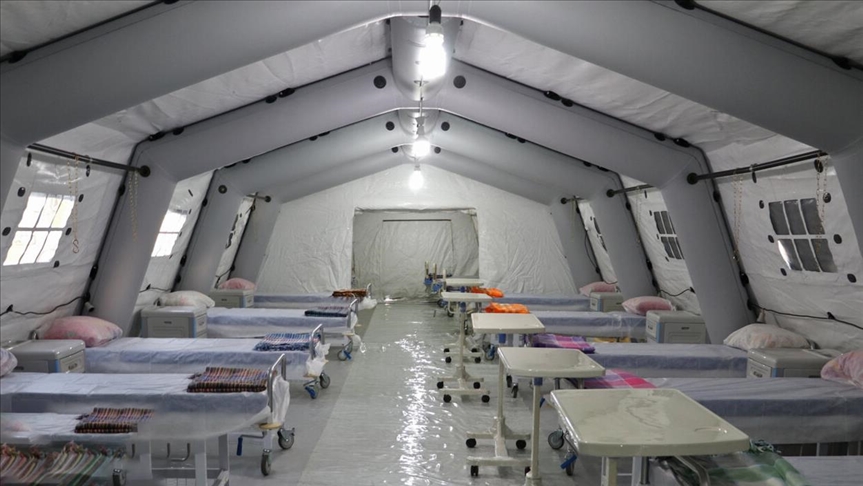 آماده سازی یک بیمارستان صحرایی در خرمشهر برای پذیرش بیماران کرونایی