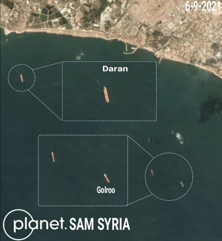 لنگر انداختن ۲ نفتکش ایرانی در بندر بانیاس سوریه + تصویر