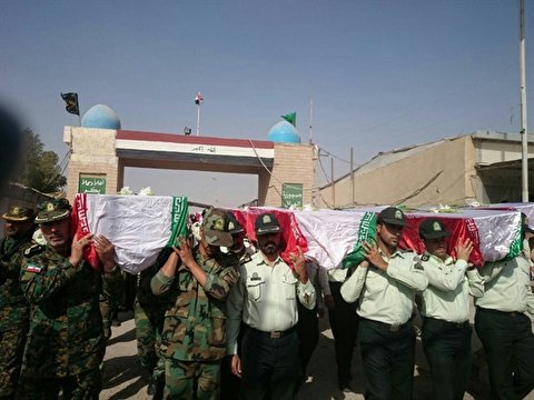 ورود پیکر‌های ۲۰ شهید دوران دفاع مقدس به منطقه آزاد اروند