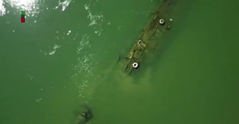 سر برآوردن کشتی‌های جنگ جهانی آلمان از سطح رودخانه دانوب