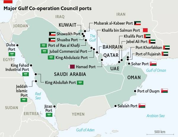 رقابت عربستان و کشورهای شورای همکاری خلیج فارس برای گسترش خدمات لجستیک دریایی