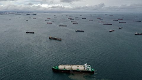 (ویدئو) صف طولانی کشتی‌ها در کانال پاناما در پی خشکسالی