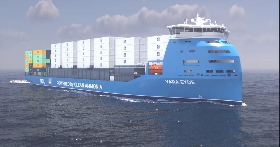 اروپا کشتی کانتینری با سوخت آمونیاک می‌سازد