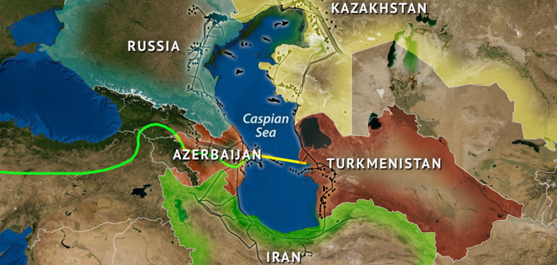 برنامه کشورهای آسیای مرکزی برای اتصال به دریای خزر