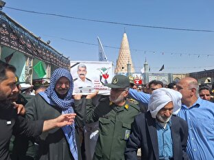 تشییع و خاکسپاری پیکر شهید حادثه ناوشکن سهند در خوزستان