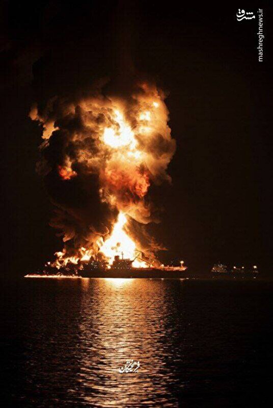 فیلم/ هدف قرارگرفتن نفتکش آمریکایی در نزدیکی عراق