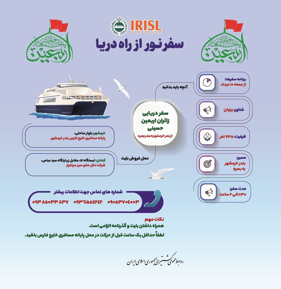 سفر نور از راه دریا/ اینفوگرافی